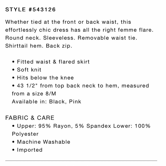 NWT LOFT, Mixed Media,Flare Black Dress size 6 - Picture 11 of 11